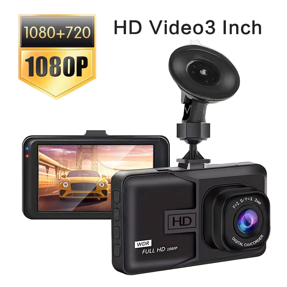 XUSHIDZ 1080P HD Dash Cam – Car DVR Recorder with Night Vision, Loop Recording, G-Sensor & 24H Parking Monitor