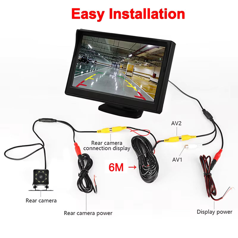4.3" Rear View Camera Monitor – Easy Install Car Parking & Reversing Camera System