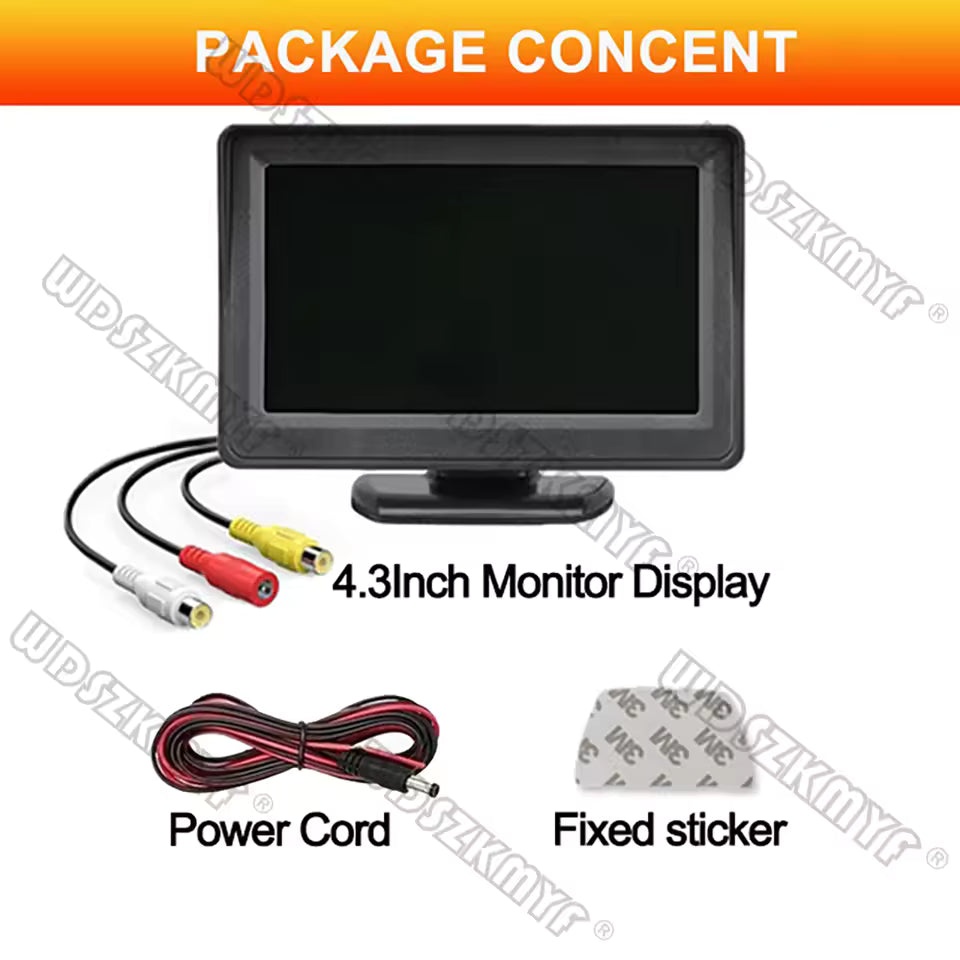 4.3" Rear View Camera Monitor – Easy Install Car Parking & Reversing Camera System