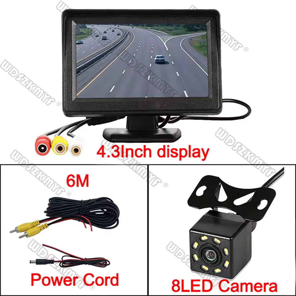 4.3" Rear View Camera Monitor – Easy Install Car Parking & Reversing Camera System