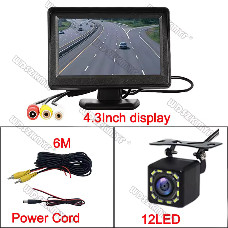 4.3" Rear View Camera Monitor – Easy Install Car Parking & Reversing Camera System