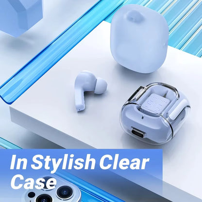 T2 Wireless Bluetooth Earbuds Transparent HiFi Stereo Headphones with LED Power Display for Xiaomi