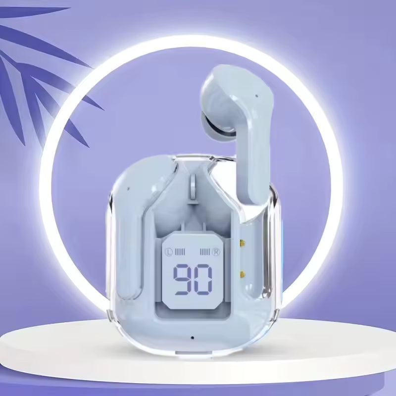 T2 Wireless Bluetooth Earbuds Transparent HiFi Stereo Headphones with LED Power Display for Xiaomi