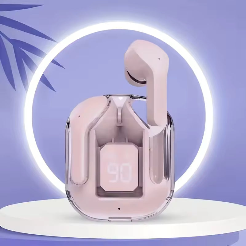 T2 Wireless Bluetooth Earbuds Transparent HiFi Stereo Headphones with LED Power Display for Xiaomi