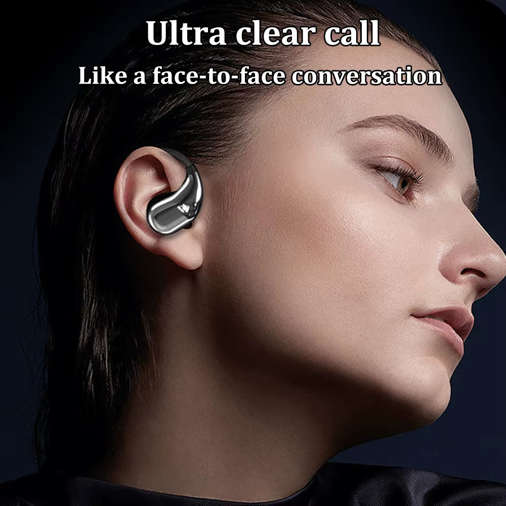 Bluetooth 5.4 TWS Ear Hook Wireless Earbuds HiFi Stereo Waterproof Headphones with LED Display