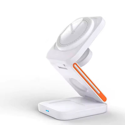 3-in-1 Foldable Magnetic Wireless Charger Stand for iPhone, Apple Watch & AirPods Pro