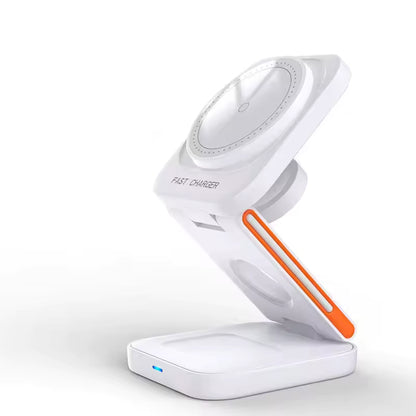 3-in-1 Foldable Magnetic Wireless Charger Stand for iPhone, Apple Watch & AirPods Pro
