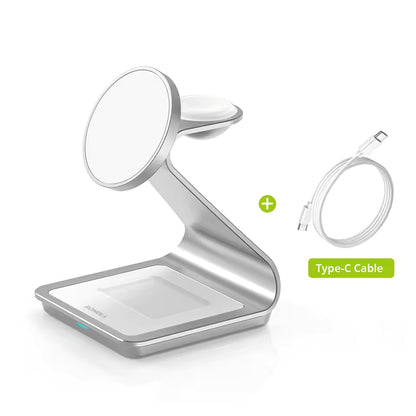 Bonola 3-in-1 Magnetic Wireless Charger 30W for iPhone, Apple Watch & AirPods Pro