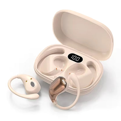 Bluetooth 5.4 TWS Ear Hook Wireless Earbuds HiFi Stereo Waterproof Headphones with LED Display