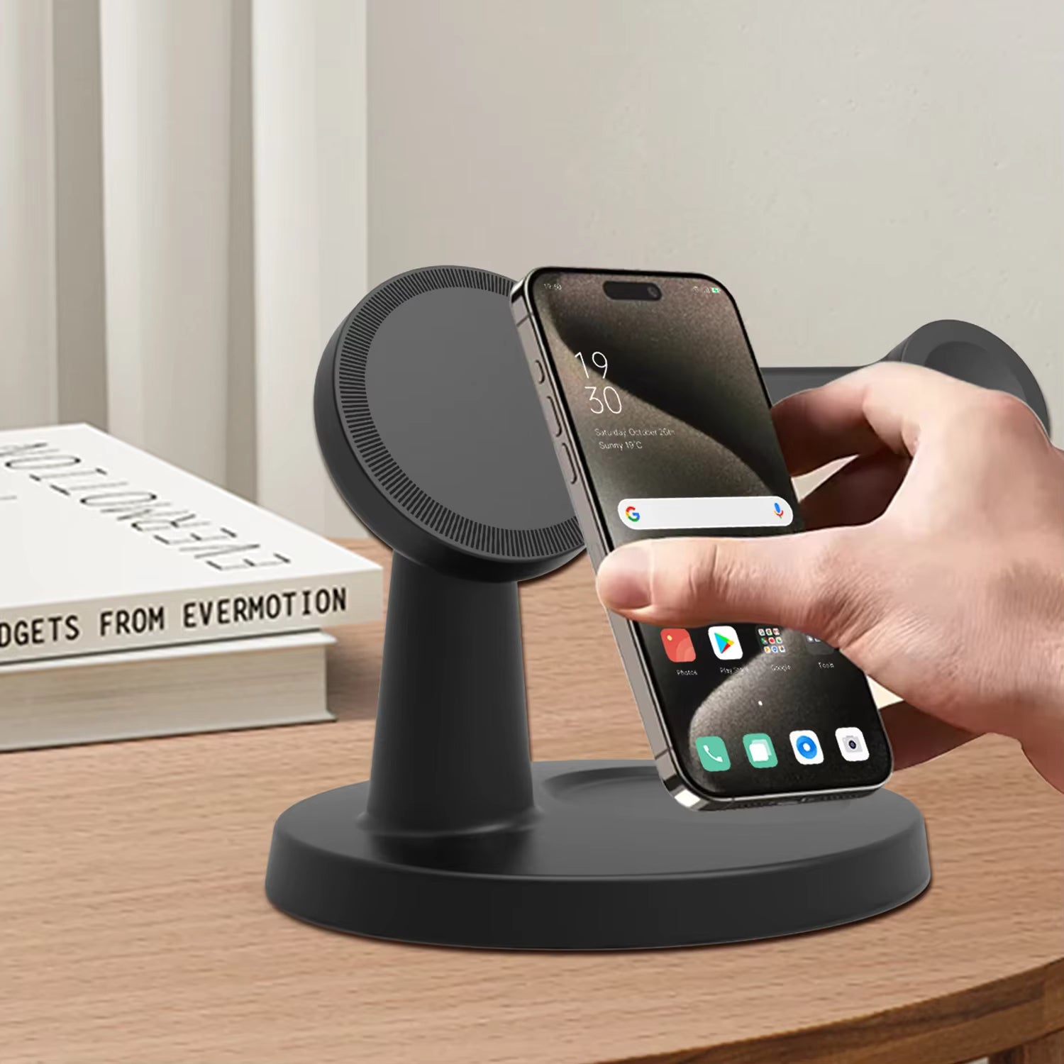 3-in-1 Magnetic Wireless Charging Station for MagSafe iPhone, Apple Watch & AirPods Pro