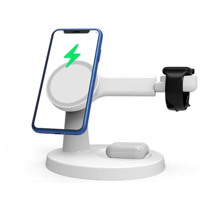 3-in-1 Magnetic Wireless Charging Station for MagSafe iPhone, Apple Watch & AirPods Pro