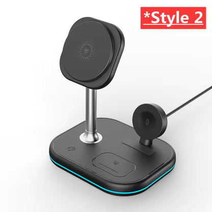 3-in-1 Magnetic Wireless Charging Station for MagSafe iPhone, Apple Watch & AirPods Pro