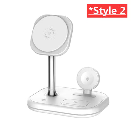3-in-1 Magnetic Wireless Charging Station for MagSafe iPhone, Apple Watch & AirPods Pro
