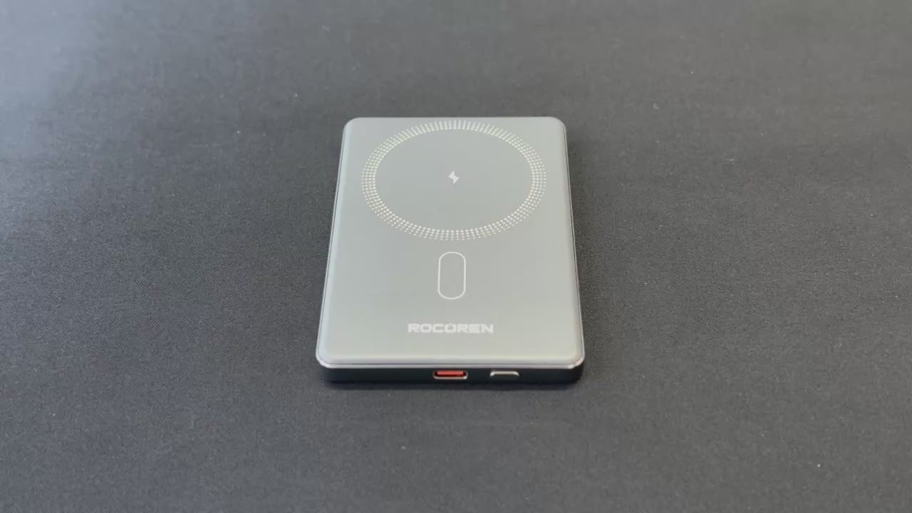 Rocoren Magnetic Power Bank 10000mAh Fast Wireless Charger