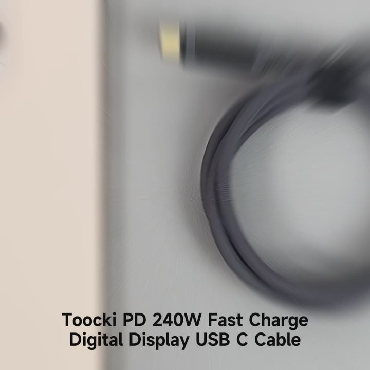 Toocki 240W USB-C Fast Charging Cable | PD3.1 Digital Display